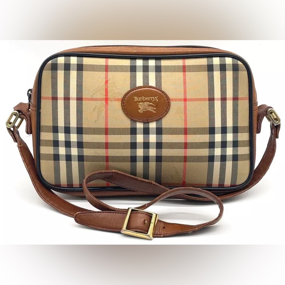 Vintage Burberrys Horseferry Nova Check Crossbody Shoulder Bag- Free Gift